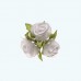 2" Diameter Ribbon Flower 3X12 | White